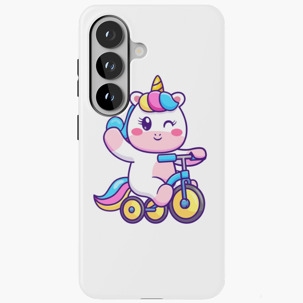 Unicorn on a Bike Samsung Galaxy Tough Case - unicorn fantasy design by HackerLooks