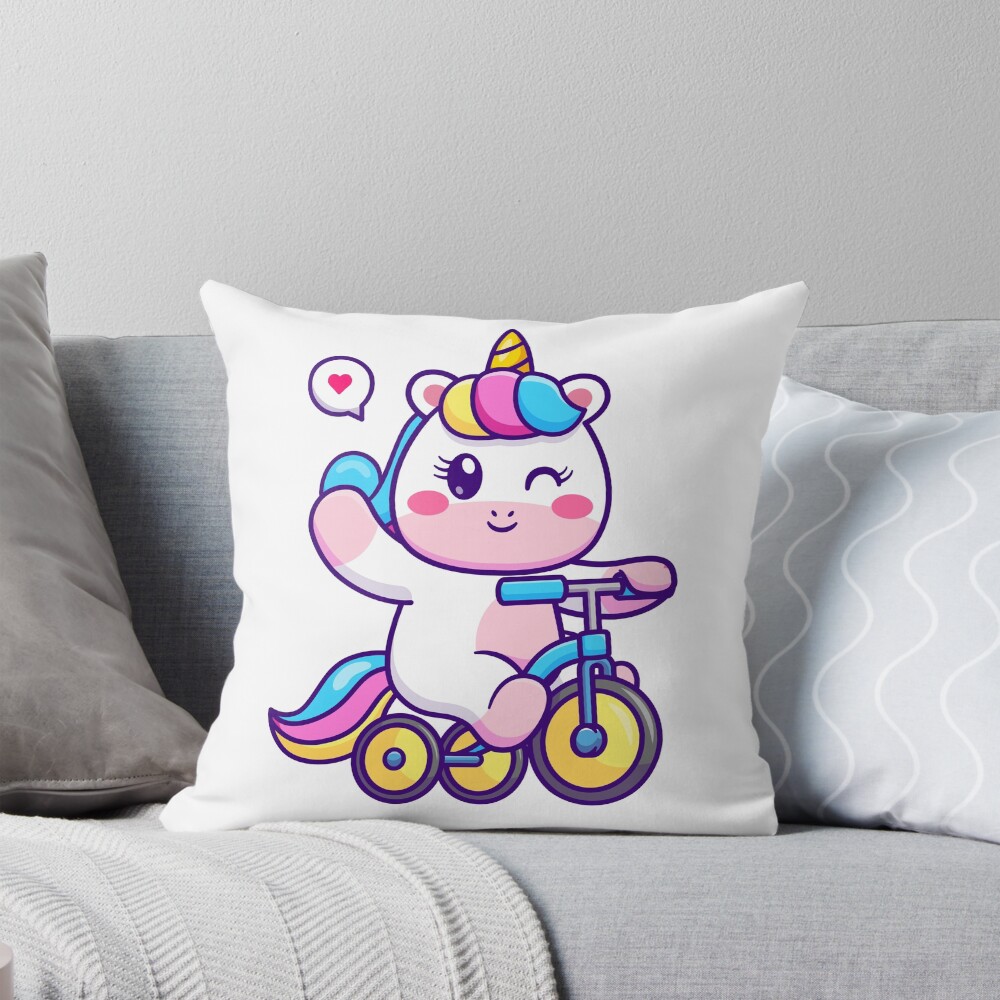 Unicorn on a Bike Home & Living design by HackerLooks