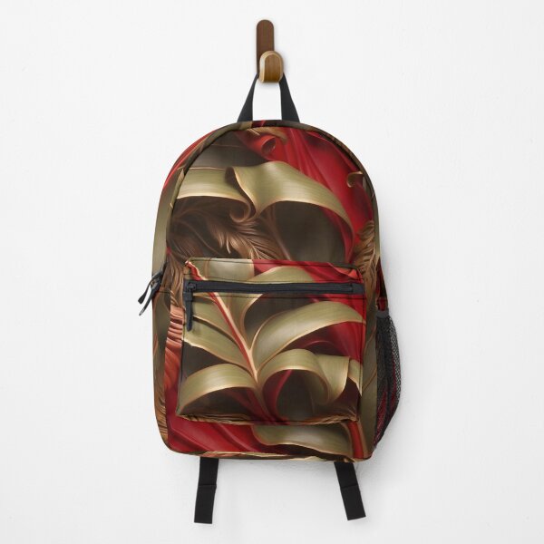 Item preview, Leaves in pale green and red - 3D relief pattern #27 designed and sold by GoldenEraArt.