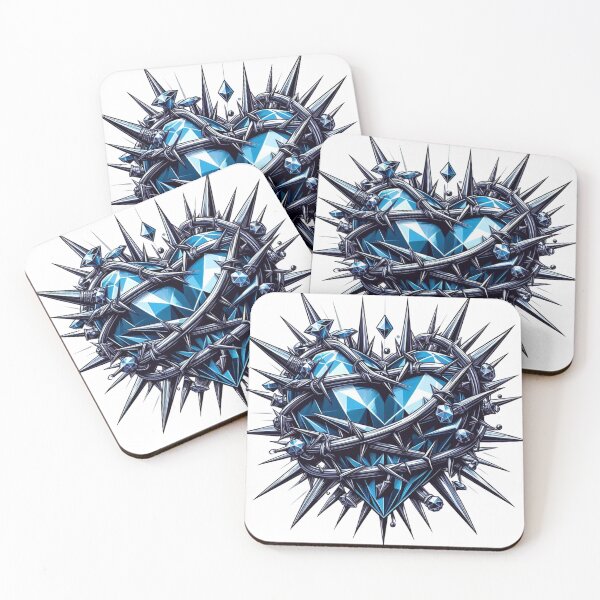 Item preview, blue diamond heart designed and sold by Greydate.
