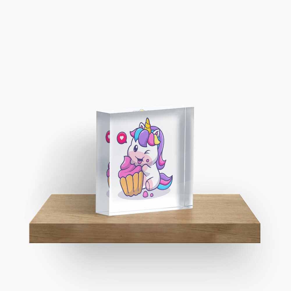 Super Cute Unicorn Eating Cake Accessories design by HackerLooks