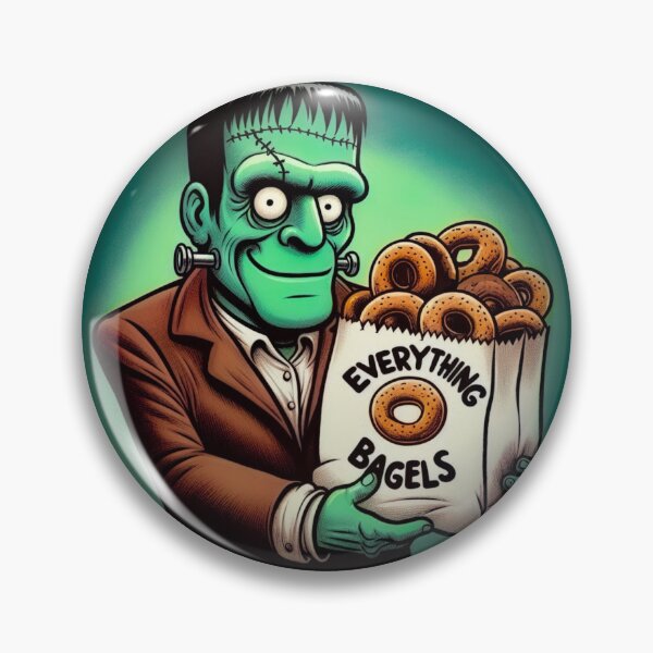 Aperçu de l'œuvre Frankenstein mange de tout les bagels créée et vendue par SteadyRolla.