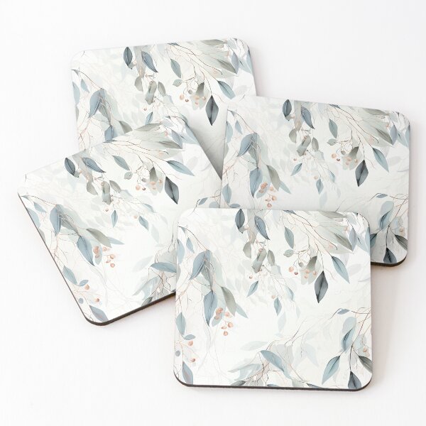 Item preview, Eucalyptus Watercolour Leaves and Gumnuts designed and sold by Eden Digital Creative.