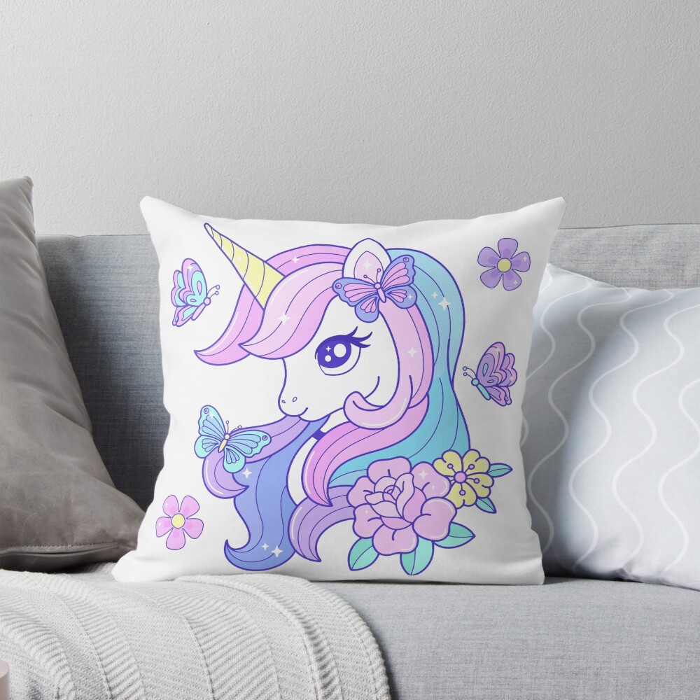 Beautiful Unicorn Butterfly & Flowers Home & Living design by HackerLooks