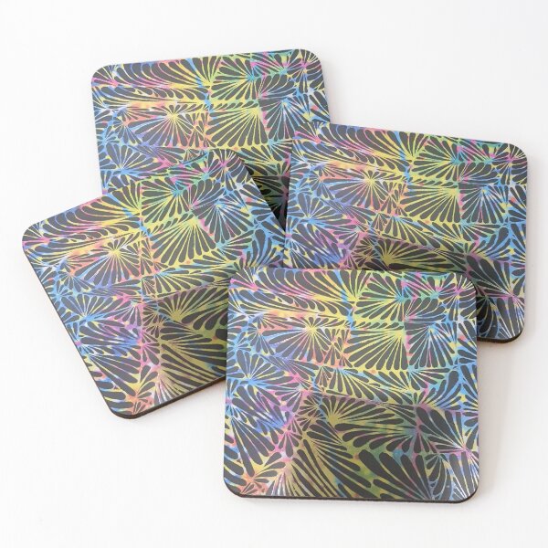 Item preview, Colorful Wavy Rainbow Motif Pattern designed and sold by Bellabookshelf.