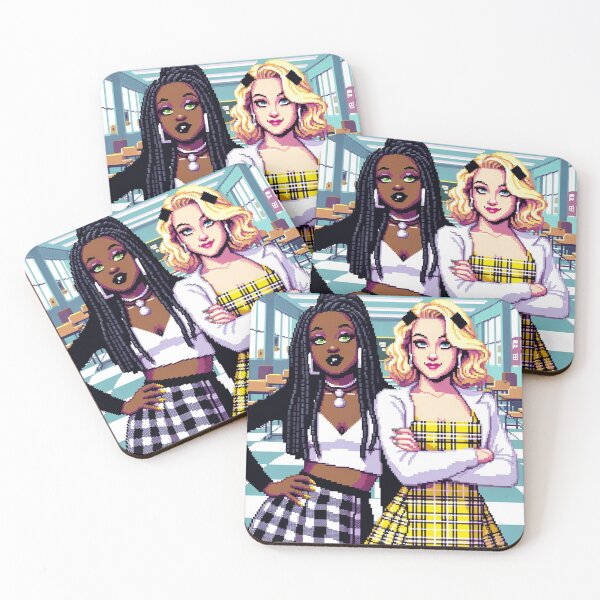 Artikelvorschau, Cher und Dionne aus „Clueless“ Pixel Art entworfen und verkauft von fabinthelab.