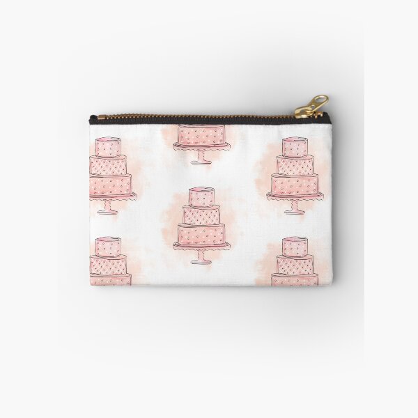 Item preview, Peach Color Watercolor Draft Style Cake Logo Design designed and sold by Angela Cini.