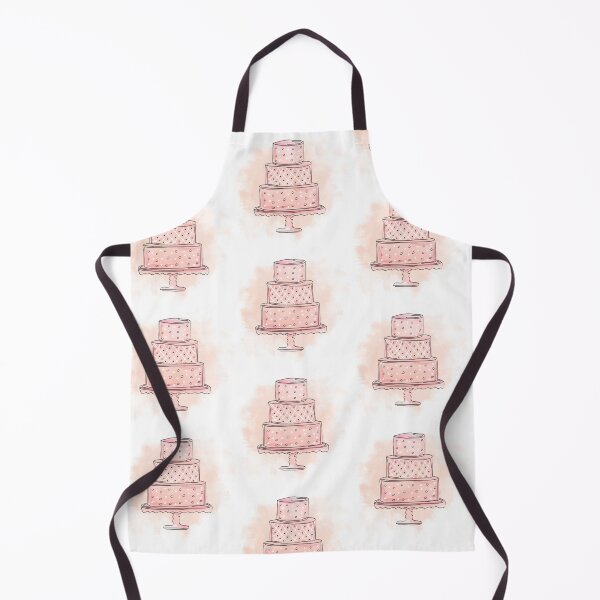 Item preview, Peach Color Watercolor Draft Style Cake Logo Design designed and sold by Angela Cini.