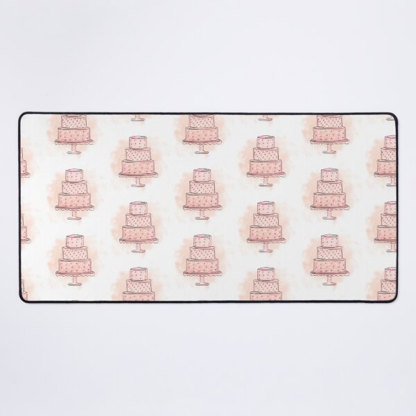 Item preview, Peach Color Watercolor Draft Style Cake Logo Design designed and sold by Angela Cini.