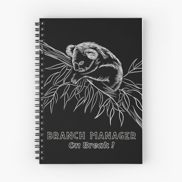 Item preview, "Line Art Levity: 'BRANCH MANAGER On Break' koala Tee designed and sold by Moisky Patterns.