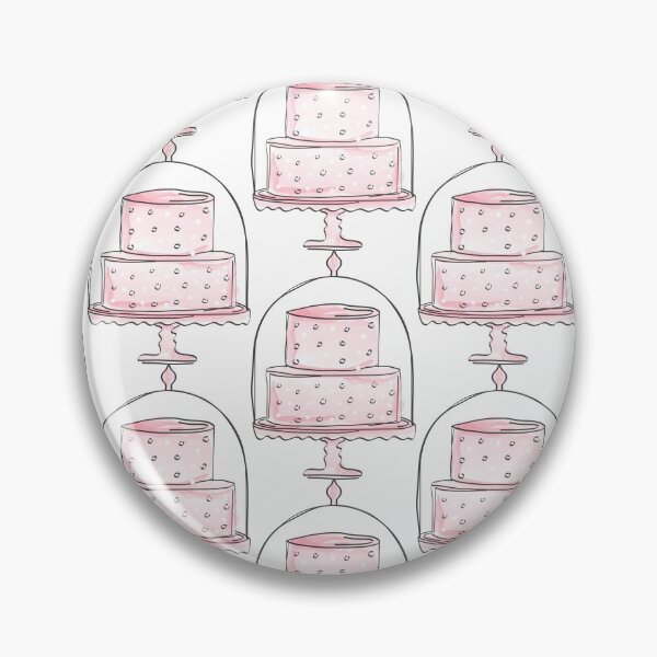 Item preview, Cute Pink Watercolor Draft Style Cake Logo Design for Bakery designed and sold by Angela Cini.