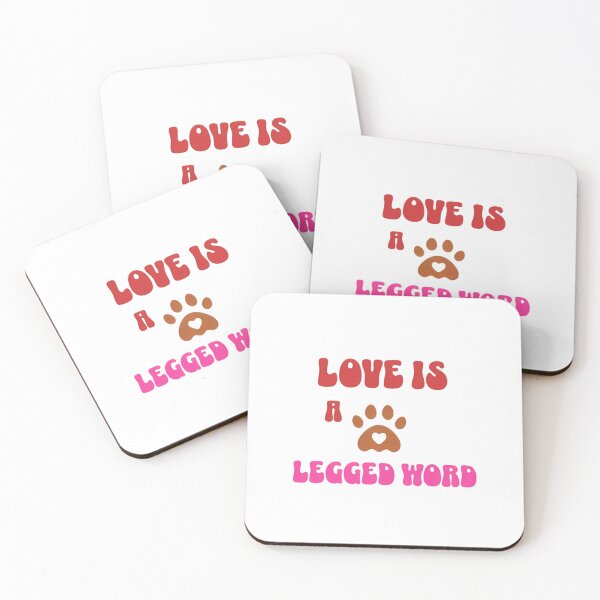 Item preview, Love is a four-legged word Dog Pet Quote designed and sold by DigitaList20.