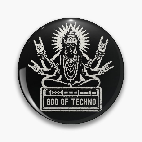 Item preview, God of Techno - Techno Music DJ Techno Life designed and sold by Urban-Alien.