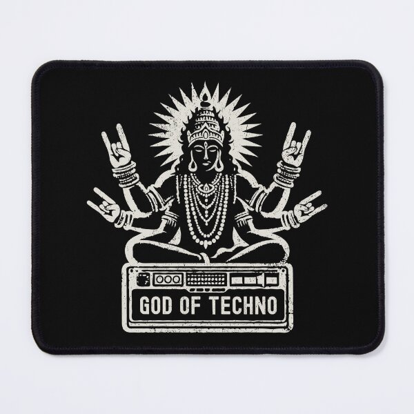 Item preview, God of Techno - Techno Music DJ Techno Life designed and sold by Urban-Alien.