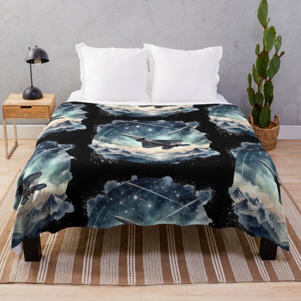 Item preview, Patriotic Starry Skies - Fighter Jet Mountains designed and sold by MnDShirts.