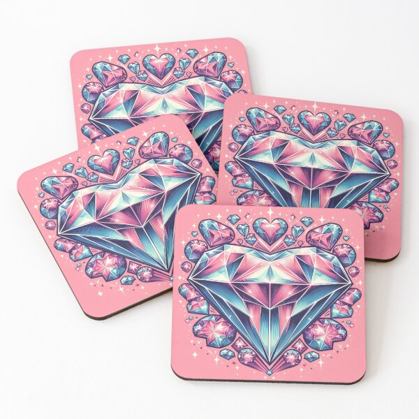 Item preview, pink diamond heart designed and sold by Greydate.