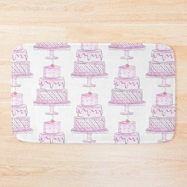 Item preview, Cute Pink Watercolor Draft Style Cake Logo Design for Bakery designed and sold by Angela Cini.