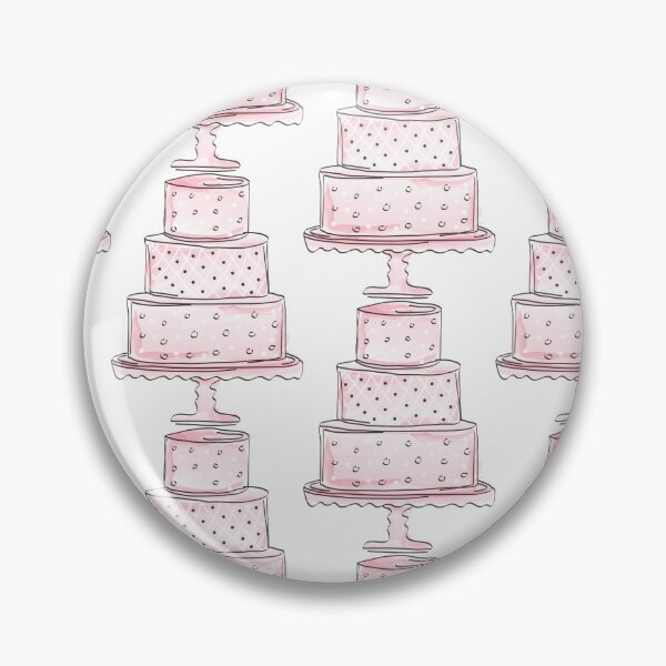 Item preview, Cute Pink Watercolor Draft Style Cake Logo Design for Bakery designed and sold by Angela Cini.