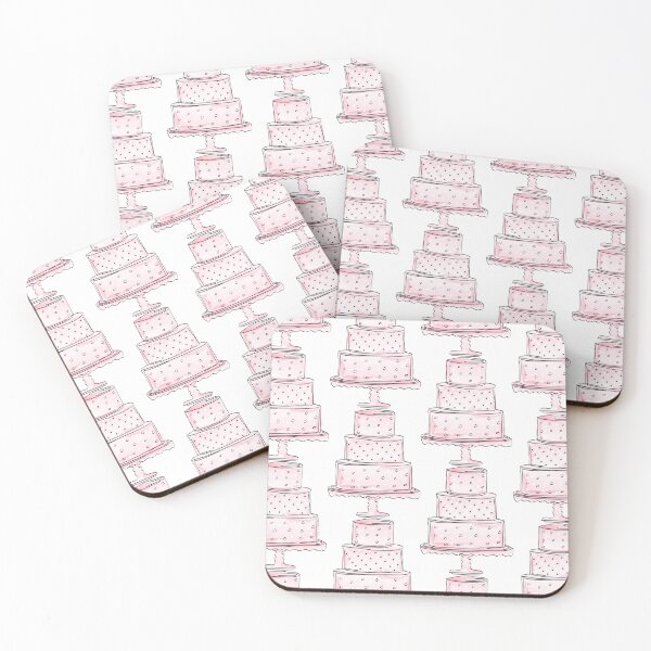 Item preview, Cute Pink Watercolor Draft Style Cake Logo Design for Bakery designed and sold by Angela Cini.