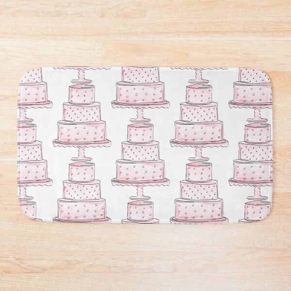 Item preview, Cute Pink Watercolor Draft Style Cake Logo Design for Bakery designed and sold by Angela Cini.