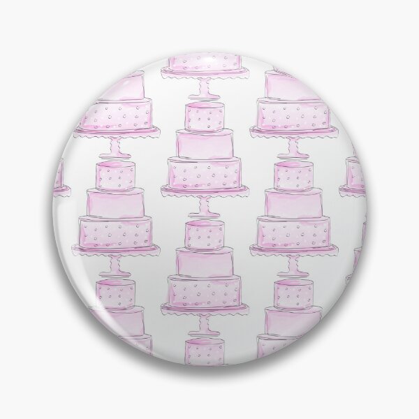 Item preview, Cute Pink Watercolor Draft Style Cake Logo Design for Bakery designed and sold by Angela Cini.