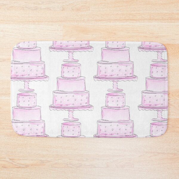 Item preview, Cute Pink Watercolor Draft Style Cake Logo Design for Bakery designed and sold by Angela Cini.
