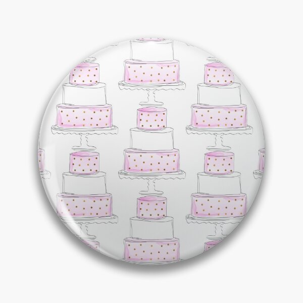 Item preview, Cute Pink Watercolor Draft Style Cake Logo Design for Bakery designed and sold by Angela Cini.