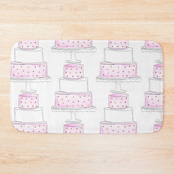 Item preview, Cute Pink Watercolor Draft Style Cake Logo Design for Bakery designed and sold by Angela Cini.