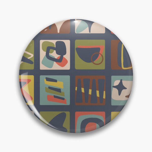 Item preview, Mid Century Modern Patches in Muted Jewel Tones designed and sold by Unhinged Heather.