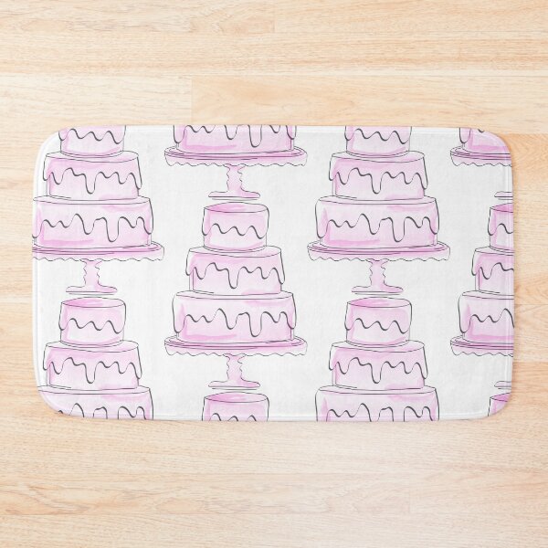 Item preview, Cute Pink Watercolor Draft Style Cake Logo Design for Bakery designed and sold by Angela Cini.