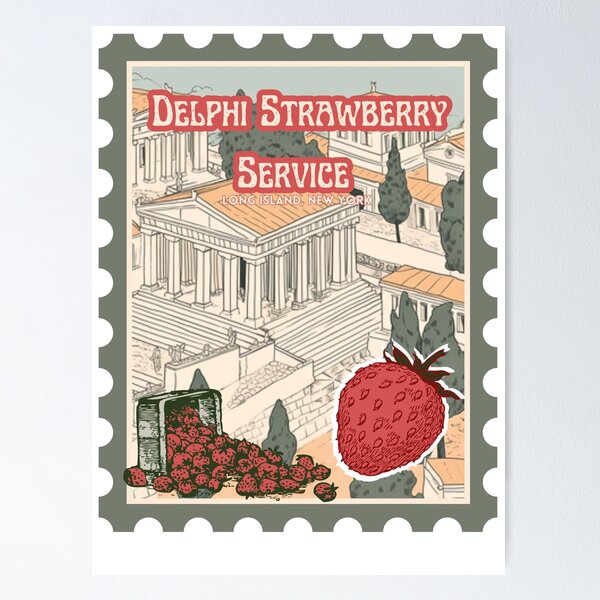 Item preview, Delphi Strawberry Service Stamp  designed and sold by bolove.