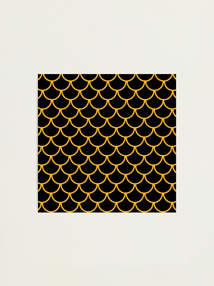 Black & Gold Fish Scales Pattern Photographic Print for Sale by Jared  Davies