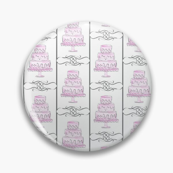 Item preview, Cute Pink Watercolor Draft Style Cake Logo Design for Bakery designed and sold by Angela Cini.