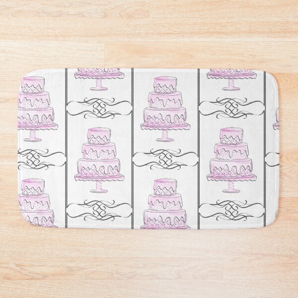 Item preview, Cute Pink Watercolor Draft Style Cake Logo Design for Bakery designed and sold by Angela Cini.