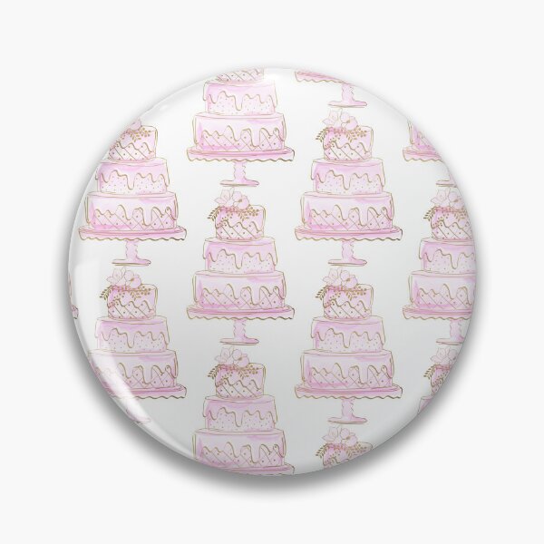 Item preview, Cute Pink Watercolor Draft Style Cake Logo Design for Bakery designed and sold by Angela Cini.