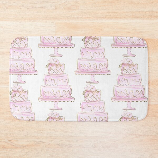 Item preview, Cute Pink Watercolor Draft Style Cake Logo Design for Bakery designed and sold by Angela Cini.