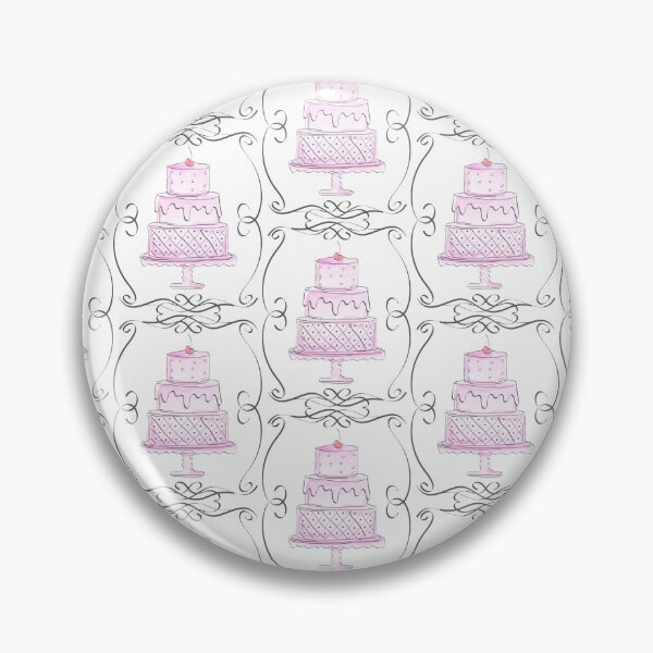 Item preview, Cute Pink Watercolor Draft Style Cake Logo Design for Bakery designed and sold by Angela Cini.