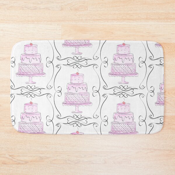 Item preview, Cute Pink Watercolor Draft Style Cake Logo Design for Bakery designed and sold by Angela Cini.