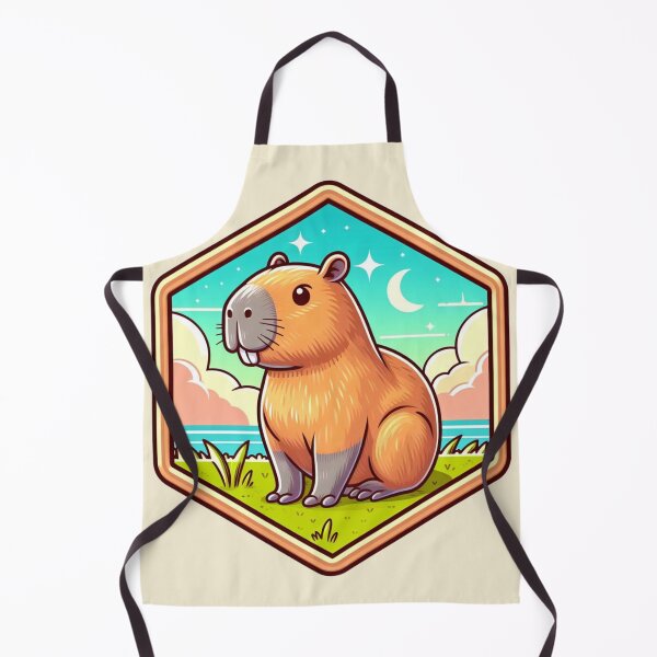 Item preview, Capybara Cartoon Illustration South America Cute designed and sold by CoffeeIsATrip.