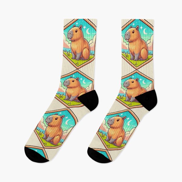 Item preview, Capybara Cartoon Illustration South America Cute designed and sold by CoffeeIsATrip.