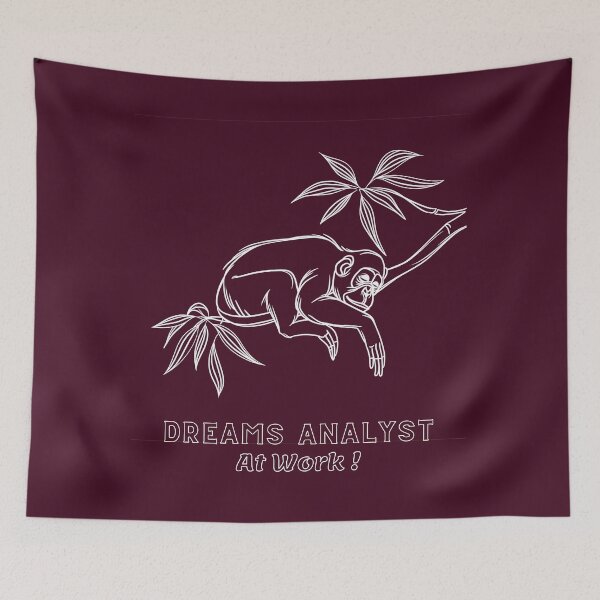 Item preview, Line Art Visionary: 'DREAMS ANALYST At Work' Monkey Tee designed and sold by Moisky Patterns.