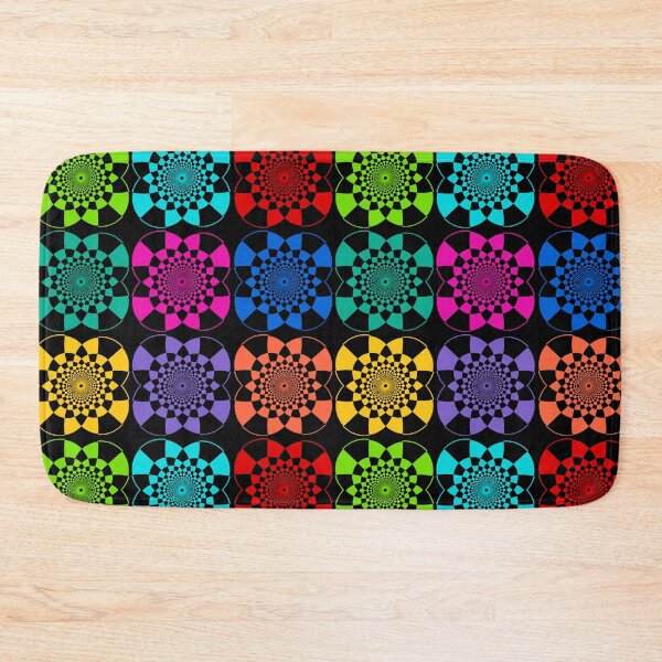Item preview, Neon Glow Modern Geometric Seamless Pattern on Black designed and sold by Sharon Schwalbe.