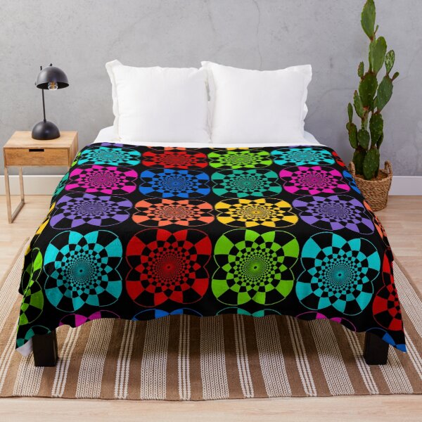 Item preview, Neon Glow Modern Geometric Seamless Pattern on Black designed and sold by Sharon Schwalbe.