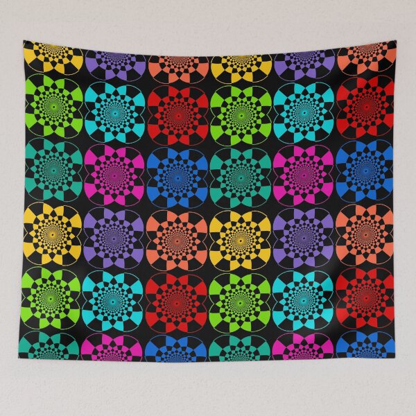 Item preview, Neon Glow Modern Geometric Seamless Pattern on Black designed and sold by Sharon Schwalbe.