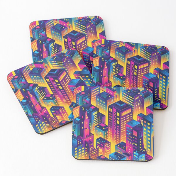Item preview, Neonic Modern Cyber Punk City During the Night designed and sold by Sp3ctrumOfColor.