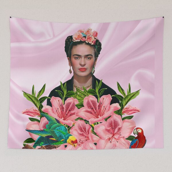 Item preview,  Kahlo and Flowers Exotic parrots  ,Frida Kahlo designed and sold by TeeARTHY.