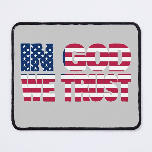 Item preview, USA motto flag stencil designed and sold by Kuni-Art.