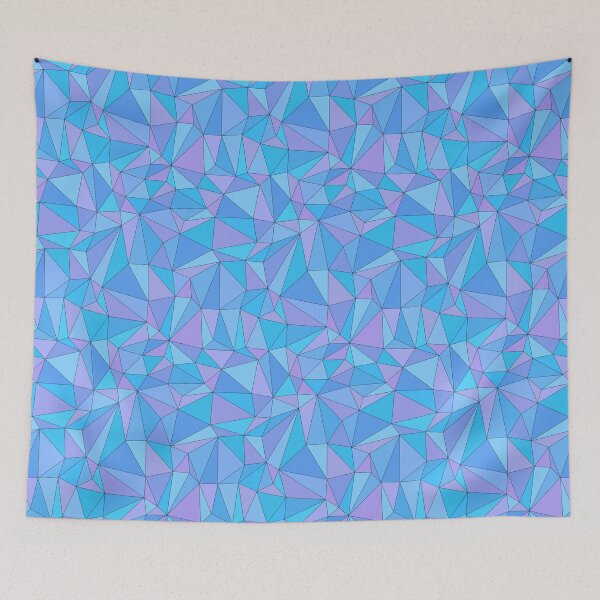 Item preview, 3D Mosaic Triangles Blue Purple designed and sold by WeArePear.