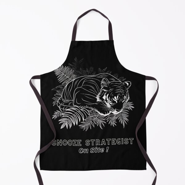 Item preview, Line Art Repose: 'SNOOZE STRATEGIST On Site' Tiger Tee designed and sold by Moisky Patterns.