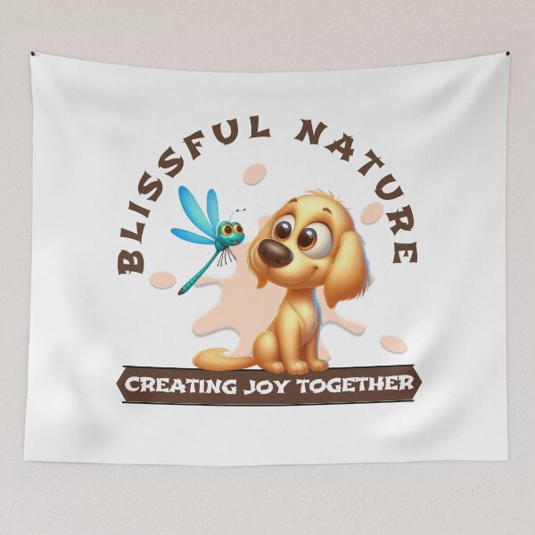 Item preview, Blissful Nature Encounter: Dog and Dragonfly Harmony designed and sold by Hungry-Murphy.